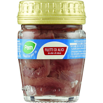 PAM Qualità per te Filetti di Alici in olio di oliva 58 g