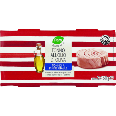 PAM Qualità per te Tonno all'Olio di Oliva 2 x 160 g
