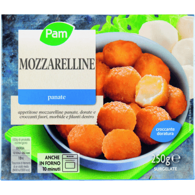 PAM PANORAMA Mozzarelline Panate surgelate 250 g