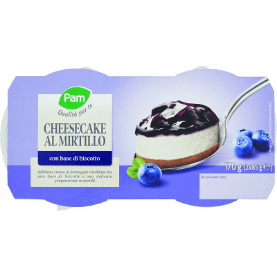 PAM Qualità per te Cheesecake al Mirtillo 2 x 85 g