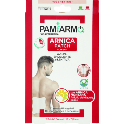 PAMFARMA Arnica Patch Schiena Azione Emolliente e Lenitiva 17 x 21,8 cm 2 pz