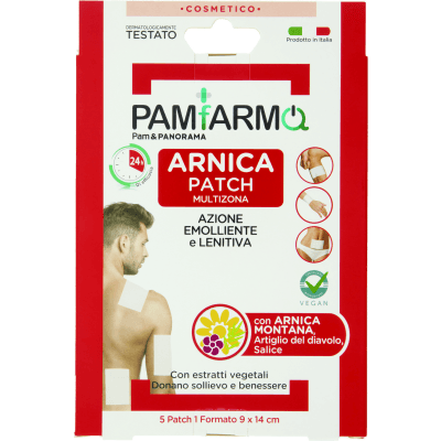 PAMFARMA Arnica Patch Multizona Azione Emolliente e Lenitiva 9 x 14 cm 5 pz