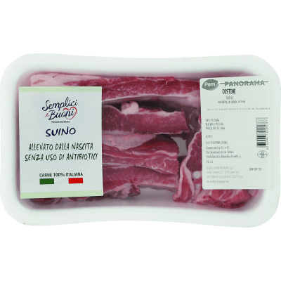 Costine puntine di suino senza antibiotici