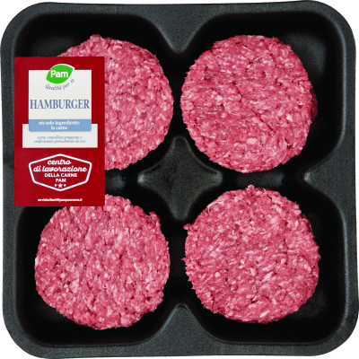 PAM Qualità per te Hamburger Puro Bovino Adulto 400 g