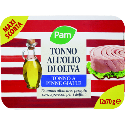 PAM Tonno all'Olio di Oliva 12 x 70 g
