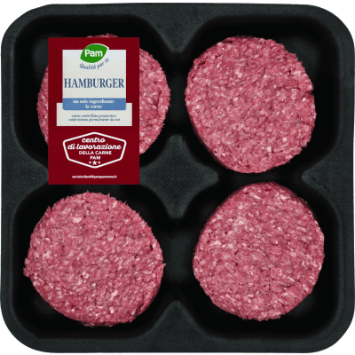 PAM Qualità per te Hamburger Misto Suino - Bovino Adulto 400 g