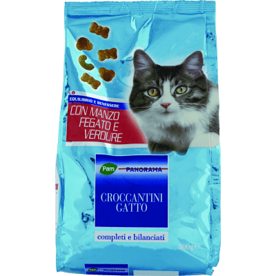 PAM PANORAMA Croccantini Gatto con Manzo Fegato e Verdure 800 g