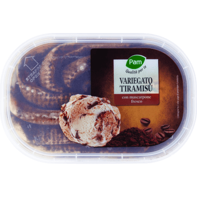 PAM Qualità per te Variegato Tiramisù con mascarpone fresco 500 g