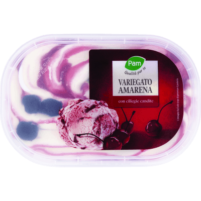 PAM Qualità per te Variegato Amarena con ciliegie candite 500 g