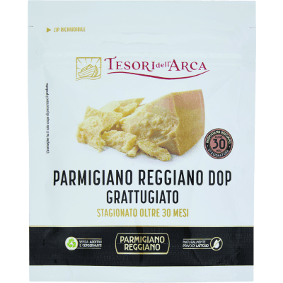 TESORI DELL'ARCA Parmigiano Reggiano DOP Grattugiato Stagionato Oltre 30 Mesi 60 g