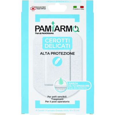 PAMFARMA Cerotti Delicati Alta Protezione 1 Formato Grande XXXL 4 pz
