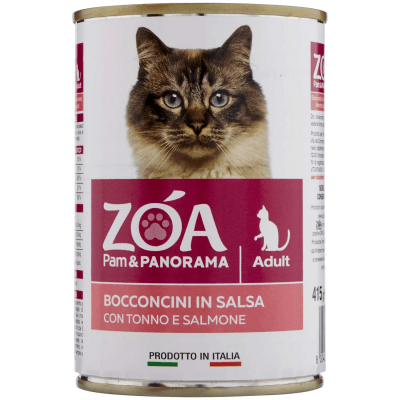ZOA Adult Bocconcini in Salsa con Tonno e Salmone 415 g – immagine 11