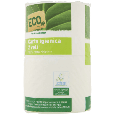 ECO Carta igienica 2 veli 100% carta riciclata 4 rotoli – immagine 10