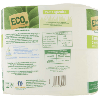 ECO Carta igienica 2 veli 100% carta riciclata 4 rotoli – immagine 11