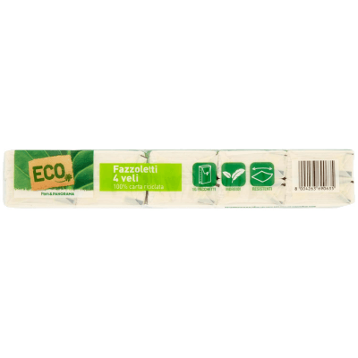 ECO Fazzoletti 100% carta riciclata 4 veli 10 pacchetti – immagine 14