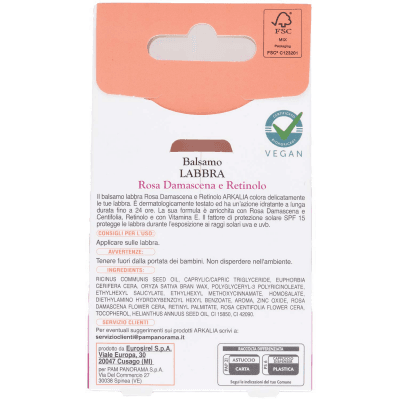 ARKALIA Balsamo Labbra Rosa Damascena e Retinolo SPF 15 UVA Idratante 5,7 ml – immagine 11