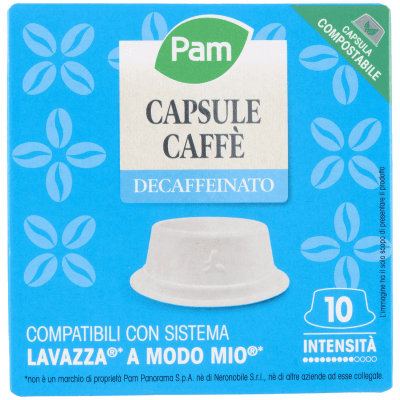 PAM Qualità per te Decaffeinato 10 capsule Compatibili con sistema Lavazza* a Modo Mio* 70g (7gx10) – immagine 9