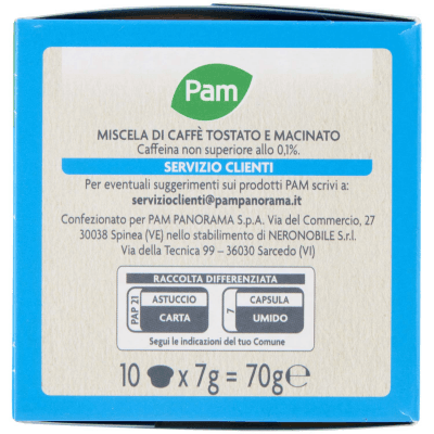 PAM Qualità per te Decaffeinato 10 capsule Compatibili con sistema Lavazza* a Modo Mio* 70g (7gx10) – immagine 10