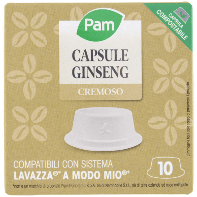 PAM Qualità per te Ginseng 10 capsule Compatibili con sistema Lavazza* a Modo Mio* 75 g (7,5g x 10) – immagine 9