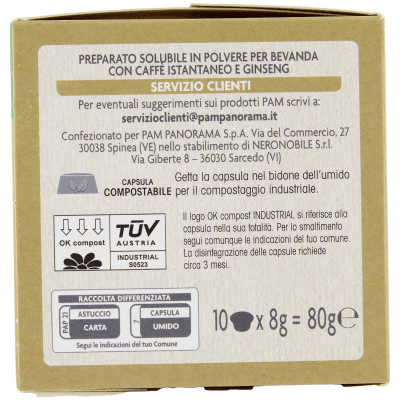 PAM Qualità per te Ginseng 10 capsule Compatibili con sistema Lavazza* a Modo Mio* 75 g (7,5g x 10) – immagine 10