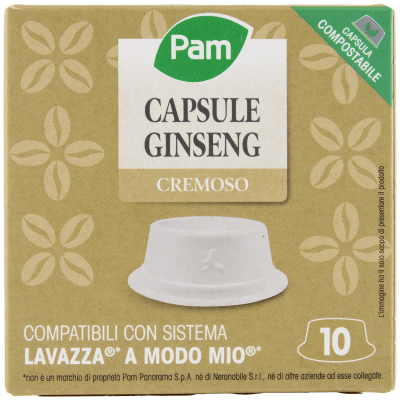PAM Qualità per te Ginseng 10 capsule Compatibili con sistema Lavazza* a Modo Mio* 75 g (7,5g x 10) – immagine 11