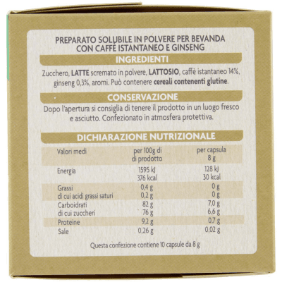 PAM Qualità per te Ginseng 10 capsule Compatibili con sistema Lavazza* a Modo Mio* 75 g (7,5g x 10) – immagine 12