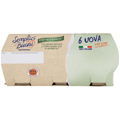 SEMPLICI E BUONI Senza Uso di Antibiotici 6 Uova Fresche – immagine 14