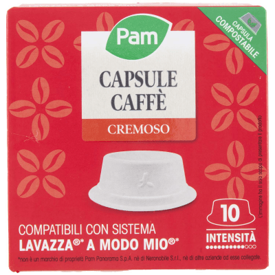 PAM Qualità per te Cremoso 10 capsule Compatibili con sistema Lavazza* a Modo Mio* 70g (7g x 10) – immagine 9