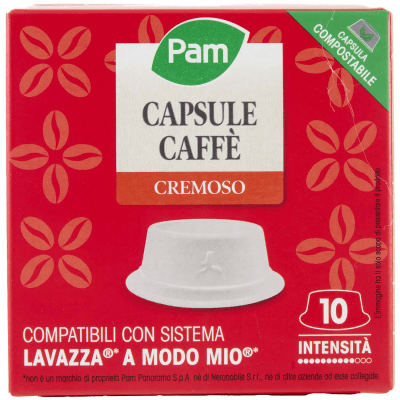 PAM Qualità per te Cremoso 10 capsule Compatibili con sistema Lavazza* a Modo Mio* 70g (7g x 10) – immagine 11