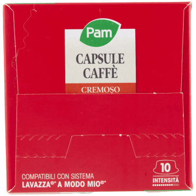 PAM Qualità per te Cremoso 10 capsule Compatibili con sistema Lavazza* a Modo Mio* 70g (7g x 10) – immagine 13