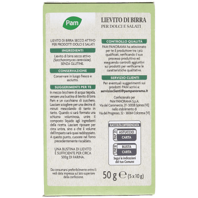 PAM Lievito di Birra per Dolci e Salati 5 x 10 g – immagine 11