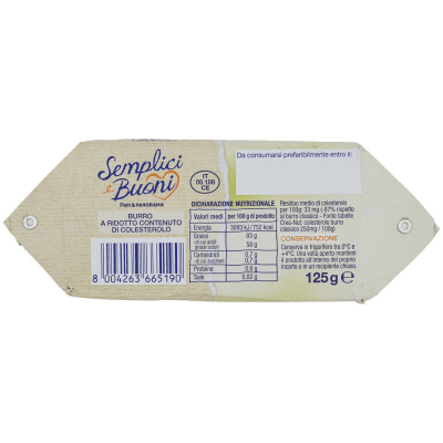 SEMPLICI E BUONI 87% di Colesterolo in Meno Burro a ridotto contenuto di Colesterolo 125 g – immagine 11