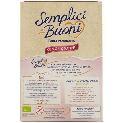 SEMPLICI E BUONI Senza Glutine Fusilli di Piselli Verdi Biologici 250 g – immagine 11