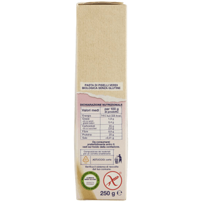 SEMPLICI E BUONI Senza Glutine Fusilli di Piselli Verdi Biologici 250 g – immagine 12