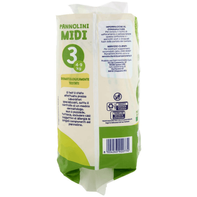 PAM PANORAMA Linea Baby Pannolini Midi 3 4-9 kg 20+20 pz – immagine 10