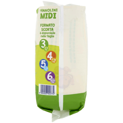 PAM PANORAMA Linea Baby Pannolini Midi 3 4-9 kg 20+20 pz – immagine 12