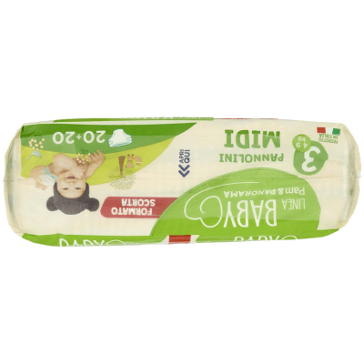 PAM PANORAMA Linea Baby Pannolini Midi 3 4-9 kg 20+20 pz – immagine 13