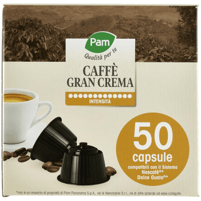 PAM Qualità per te Caffè Gran Aroma 50 capsule compatibili Nescafè* Dolce Gusto* 350g (50x7g) – immagine 11