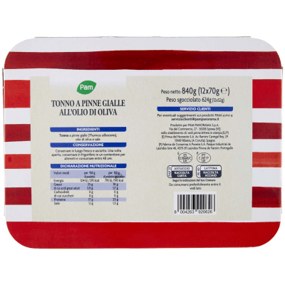 PAM Tonno all'Olio di Oliva 12 x 70 g – immagine 11
