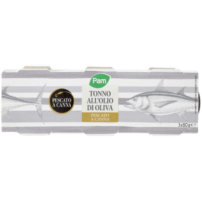 PAM Tonno all'Olio di Oliva Pescato a Canna 3 x 80 g – immagine 9
