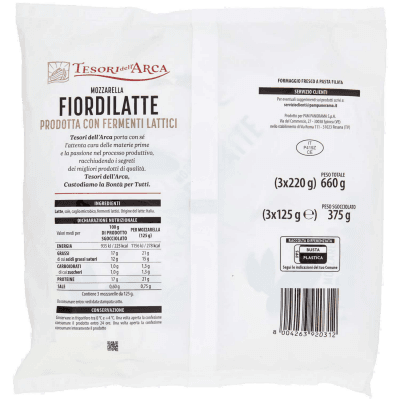TESORI DELL'ARCA Mozzarella Fiordilatte 3 x 125 g – immagine 11