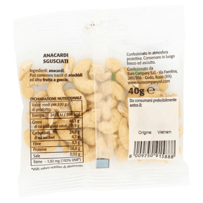 Anacardi naturali 40g – immagine 4