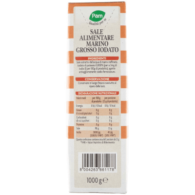 PAM Qualità per te Sale Marino Grosso iodato 1000g – immagine 12