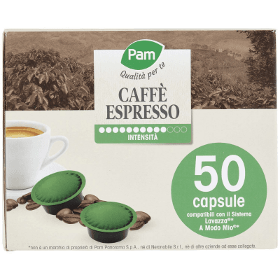PAM Qualità per te Caffè Espresso 50 capsule compatibili Lavazza* A Modo Mio* 350 g (50x7g) – immagine 11