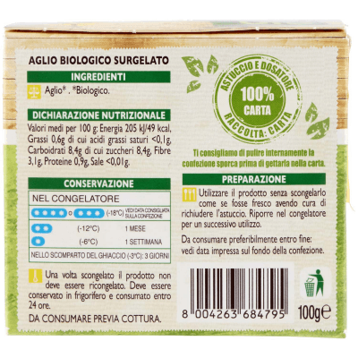 BIO Aglio a cubetti surgelato 100 g – immagine 11