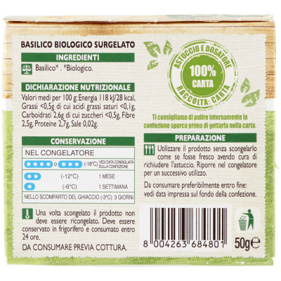 BIO Basilico tritato surgelato 50 g – immagine 11