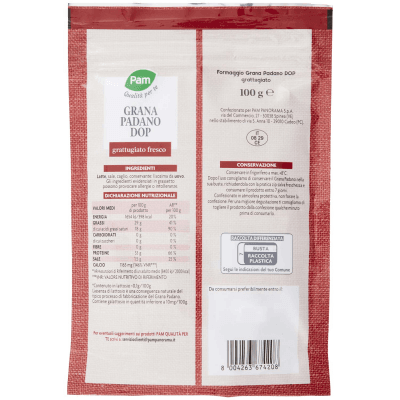 PAM Qualità per te grattugiato Grana Padano DOP 100 g – immagine 11
