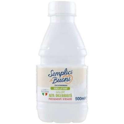 SEMPLICI E BUONI Senza Lattosio latte UHT Alta Digeribilità Parzialmente Scremato 500 ml – immagine 9