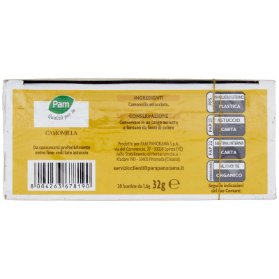 PAM PANORAMA Camomilla Setacciata 32g (1,6g x 20) – immagine 14