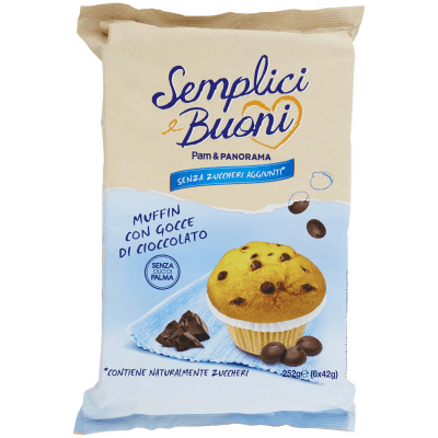 SEMPLICI E BUONI Senza Zuccheri Aggiunti Muffin con Gocce di Cioccolato 6 x 42 g – immagine 9